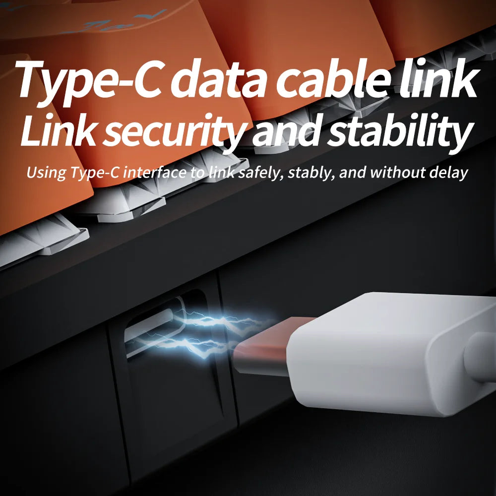 MUCAI-Teclado mecánico RGB de 61 teclas, con cable USB, eje retroiluminado LED, para juegos, Mac, Android, Windows